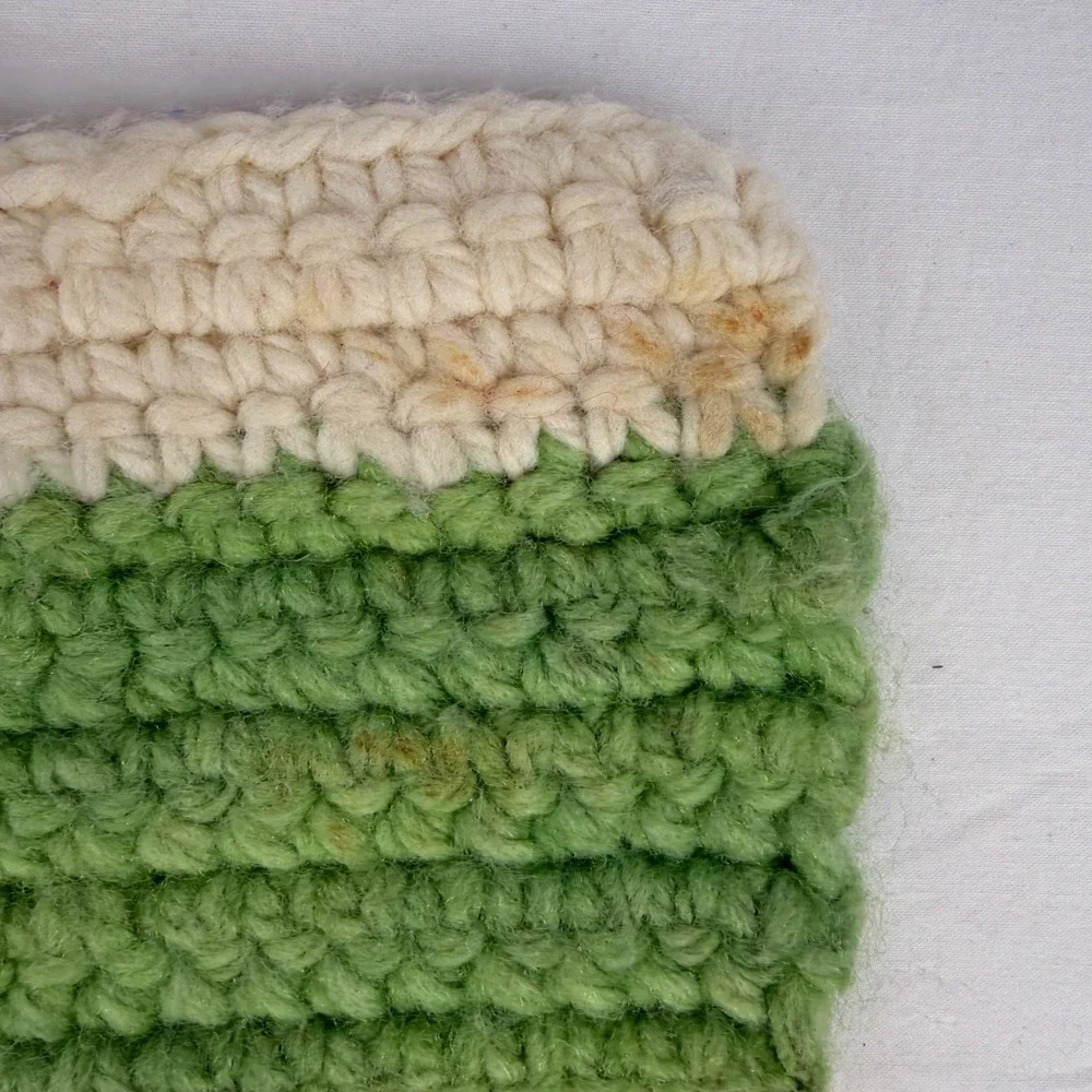 Handmade Crochet‎ Knit Dishcloth Set 5pc Cotton Reusable Washcloths Multi Color